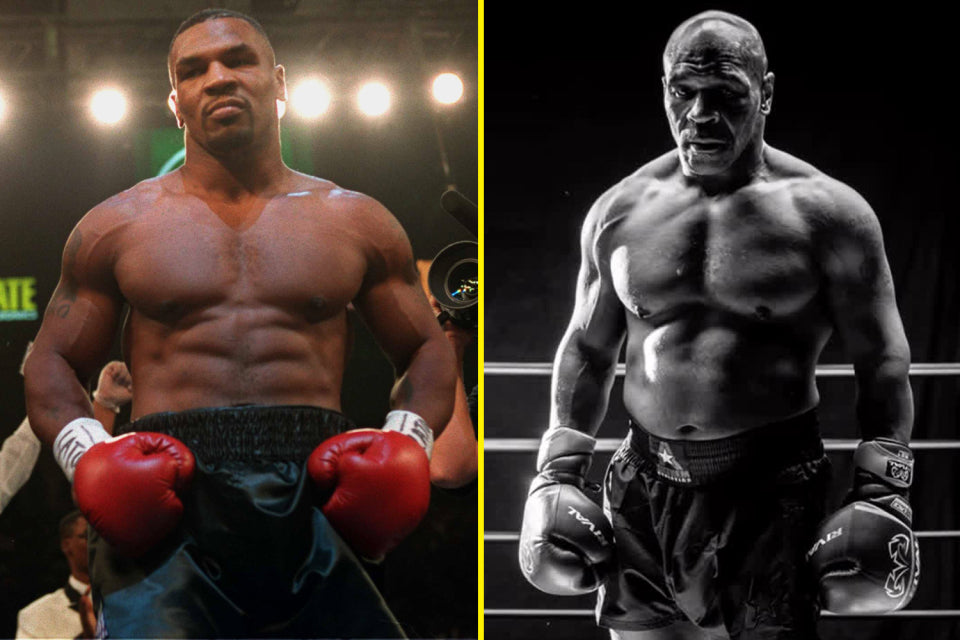 Mike Tyson then and now - Boxing Highs blog post about boxing clothing and boxing training wear